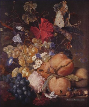 Fruits fleurs Jan van Huysum classique nature morte Peinture à l'huile